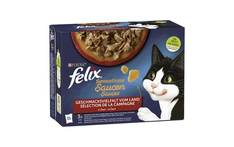 Felix Nassfutter Sensations Fleisch in Sauce, 12 x 85 g
