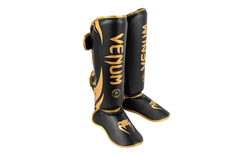 Venum Challenger Standup Shin Guards nero/Gold, XL
