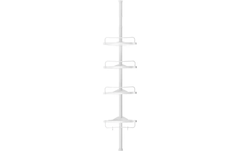 Songmics Duschmittelhalter mit Ablagen white, Stahlrohr