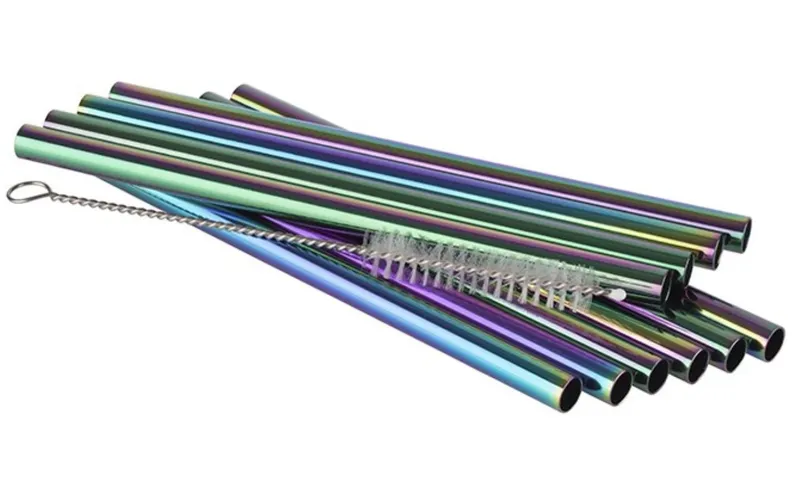 APS Strohhalm 11er-Set, 15 cm, Regenbogen