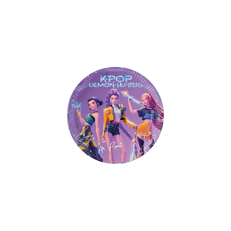 We fiesta Party Einwegteller K-Pop Demon 20 cm, 8 pezzi