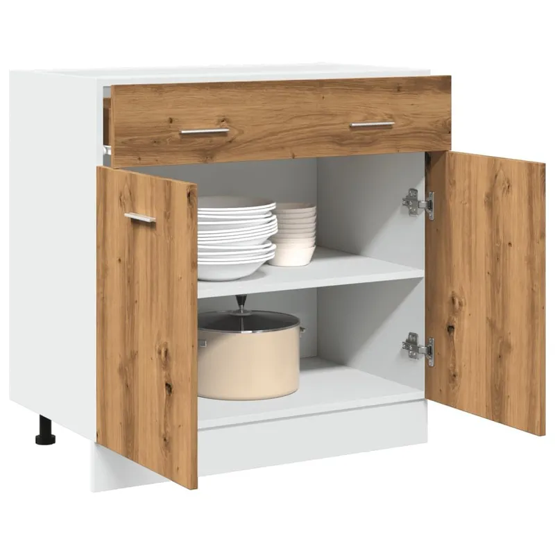 Schubunterschrank Lyon Artisan-Eiche 80x46x81,5 cm derivato del legno