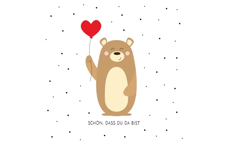 brown + Company Serviette Tapsy Bear 33 x 33 cm, 20 pieces