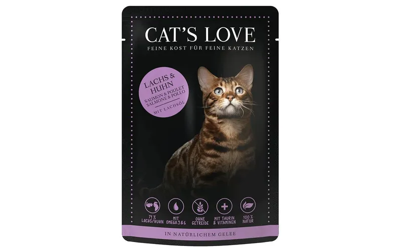 Cat's Love Nassfutter Adult Lachs & Huhn, 85 g