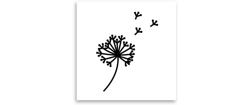 minink Tattoo Löwenzahn avec Samen Grösse: S (3.0 cm x 4.0 cm)