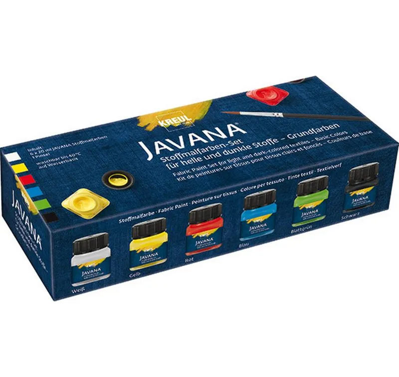 Kreul tessutomalfarben Javana Grundfarben 6 x 20 ml