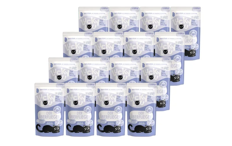 Lucky Lou Nassfutter Lifestage Sterilized Geflügel, 16 x 125 g