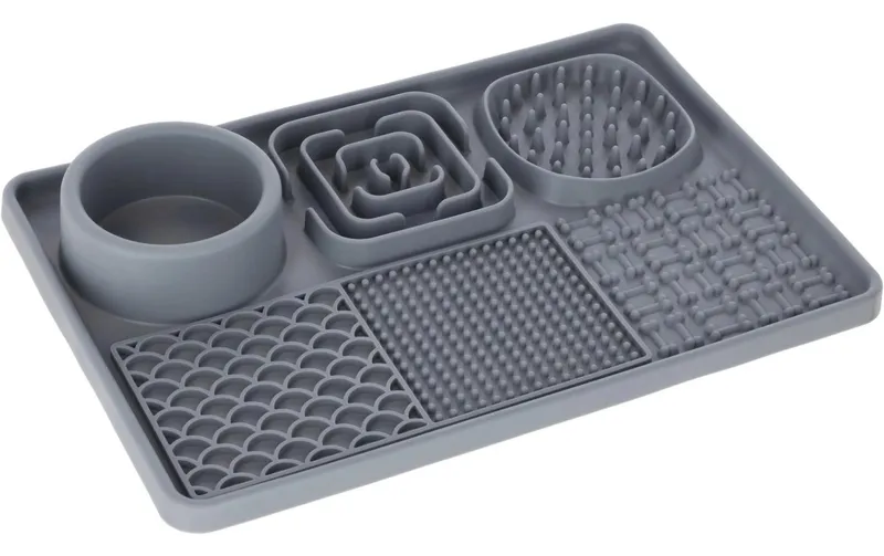 Kerbl Schleckmatte XL grigio, 30 x 20 x 4 cm