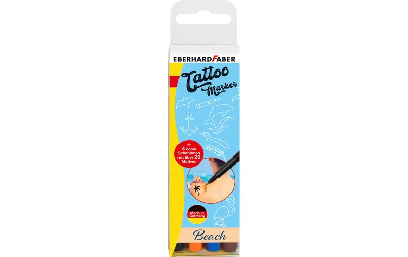 Eberhard Faber Tattoostift Set Beach, 4 Stück
