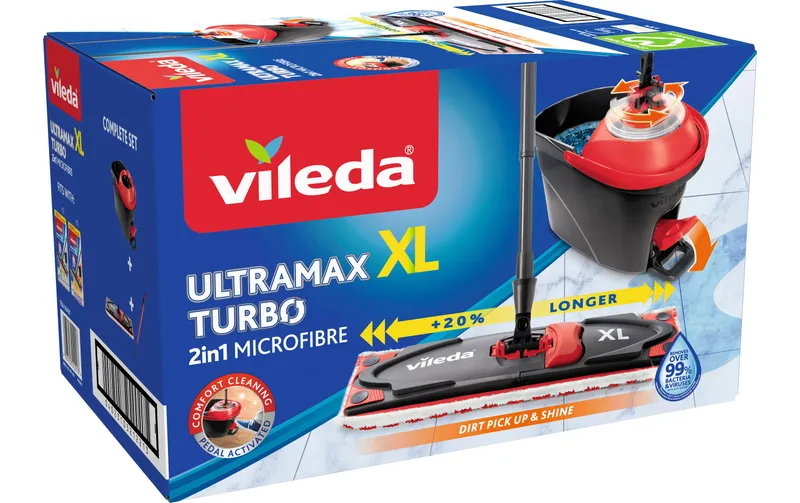 Vileda Flachwischer UltraMax XL Turbo Komplett Set