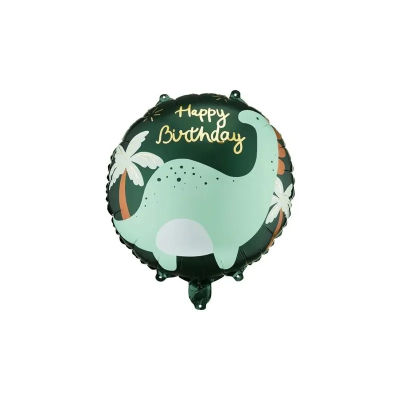 Partydeco Folienballon Scheibe Brontosaurus 35 x 35 cm