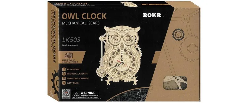 ROKR Bausatz Eulen Uhr