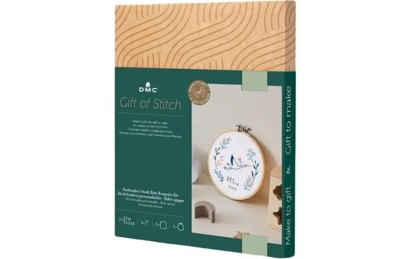 DMC Stickset Gift of Stich Storch and Hase, Ø 15.7 cm