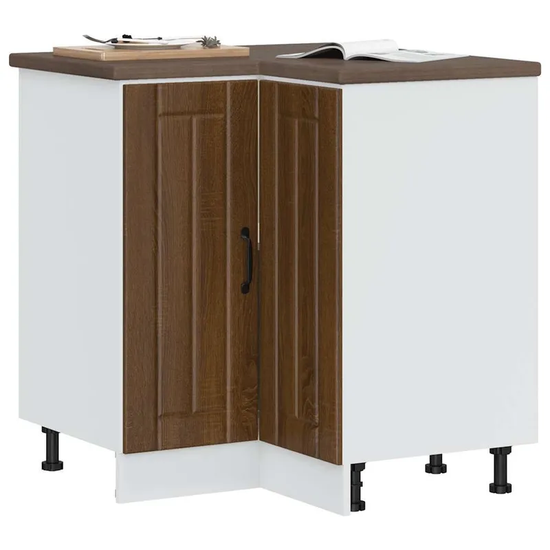 Küchen-Eckunterschrank Lucca marrone Eichen-Optik derivato del legno