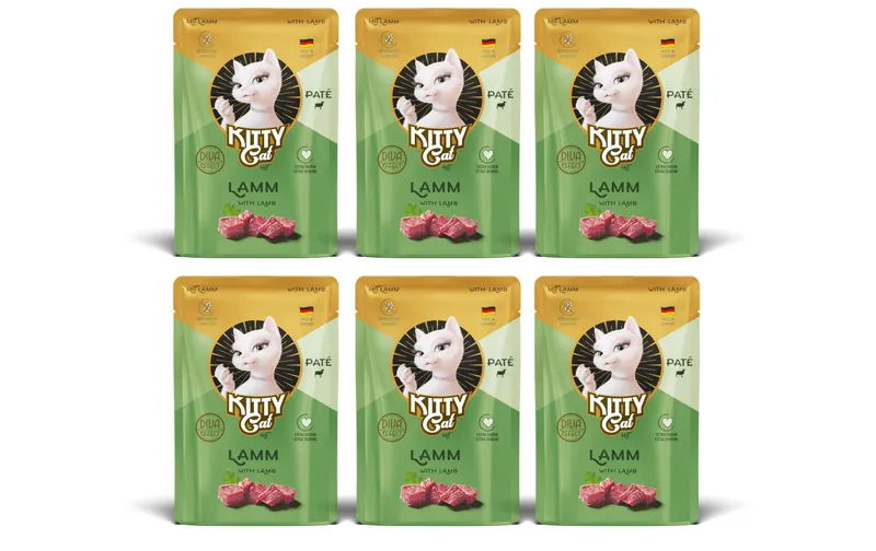 KITTY Cat Nassfutter KittyCat Paté Pouch Lamm 6 x 85 g