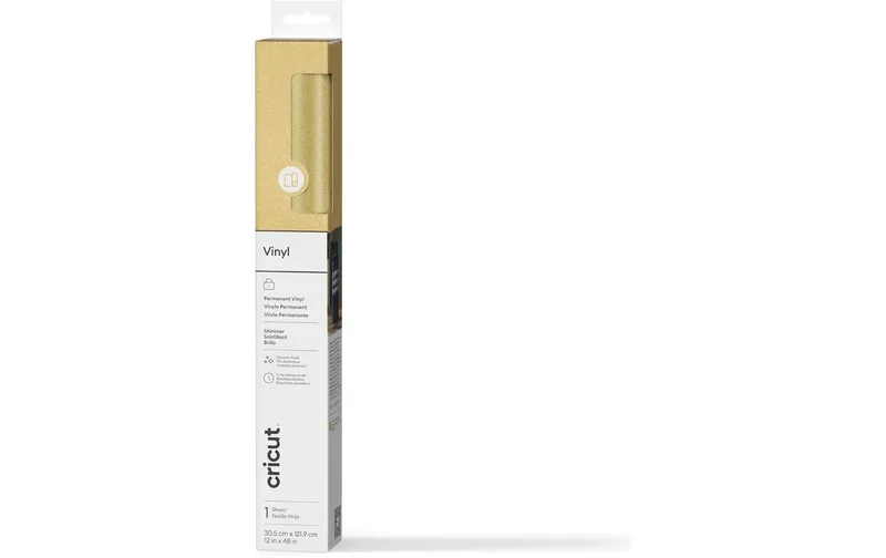Cricut Vinylfolie Permanent Glanz 30.5 x 122 cm, 1 pezzi, Gold
