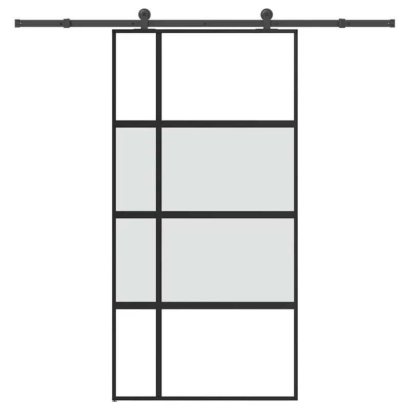 sliding door with Beschlag 102,5x205 cm Hartglass and aluminium