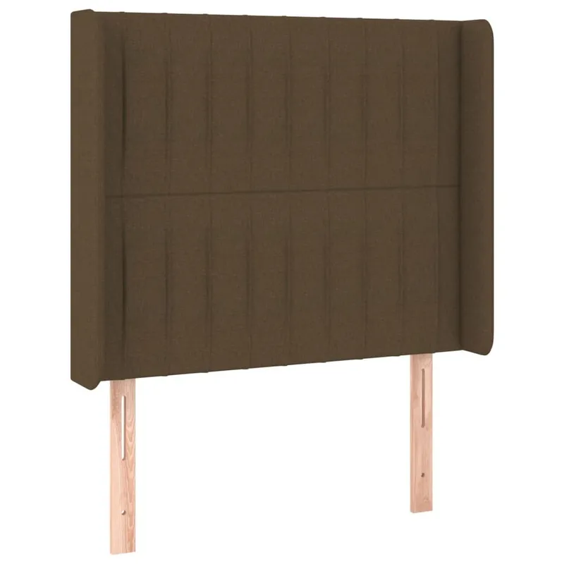 Kopfteil mit Ohren Dunkelbraun 83x16x118/128 cm tessuto