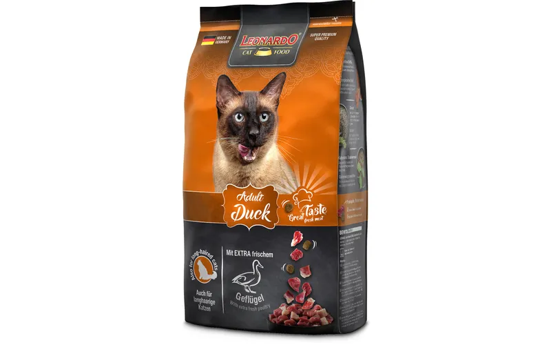 Leonardo Cat Food Trockenfutter Adult Ente, 1.8 kg