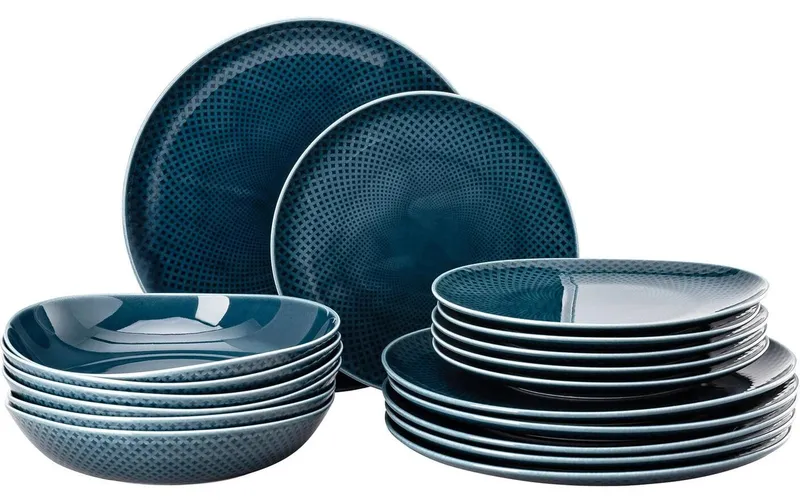 Rosenthal Speiseteller Junto Ocean Blue, Set 18-teilig
