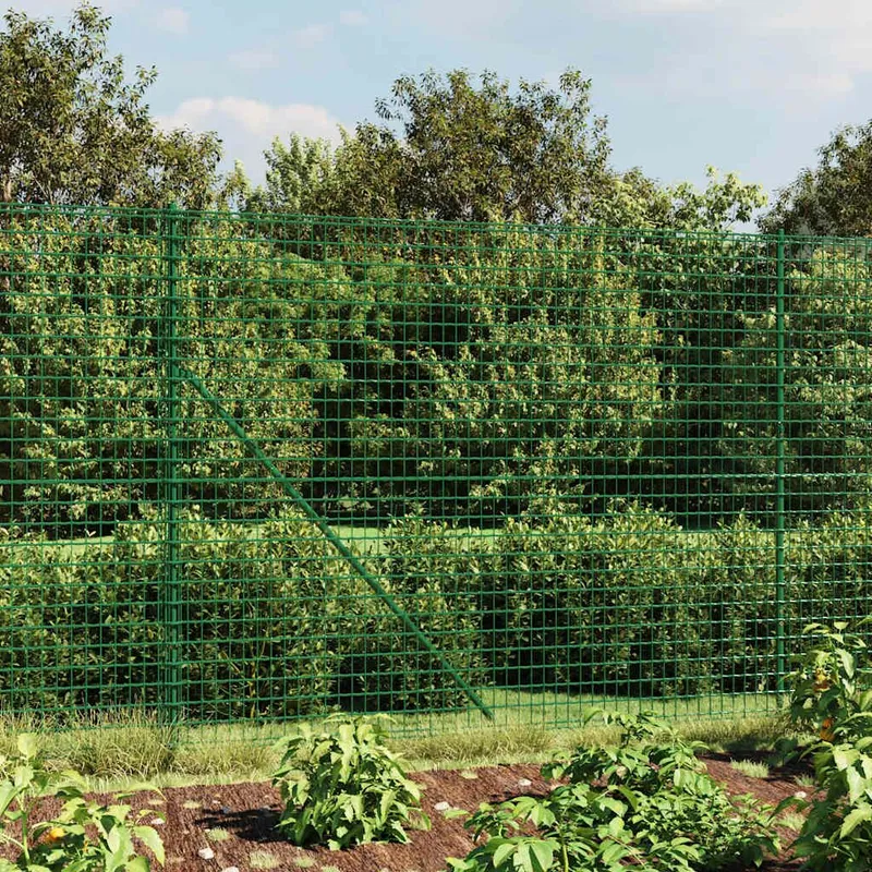 Maschendrahtzaun mit Bodenhülsen verde 1,4x25 m