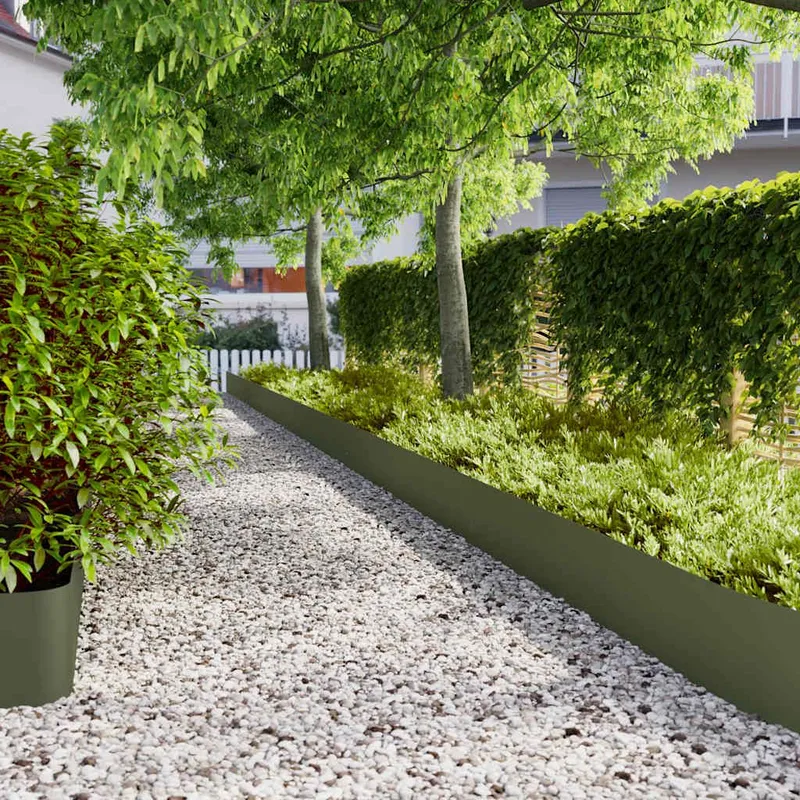 Bordure de Pelouse 20 pc 25 x 103 cm Acier laminé à froid