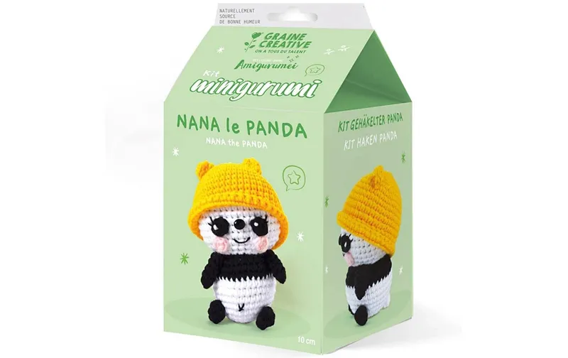 Graine Créative Häkelset Amigurumi Nana der Panda 10 cm
