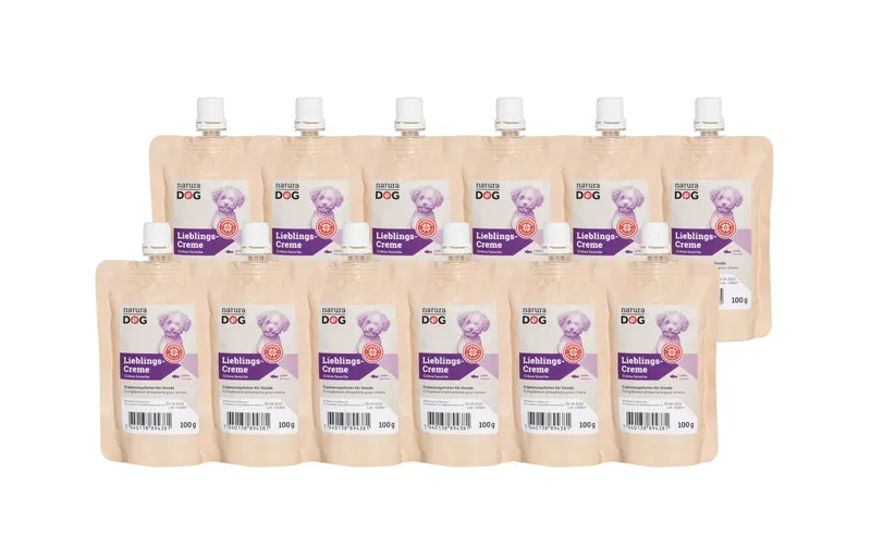 naturaDog Lieblingscreme Lachs Multipack, 12 x 100 g
