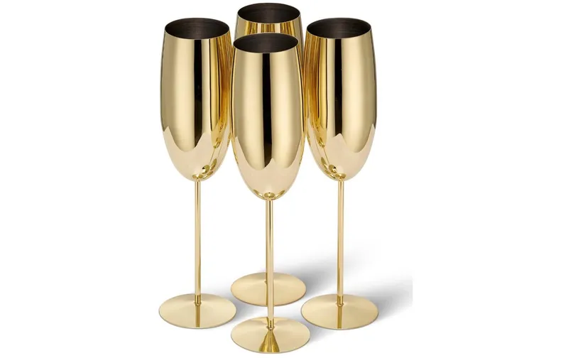 Oak & Steel Sektglas 285 ml, 4 pièces, Gold