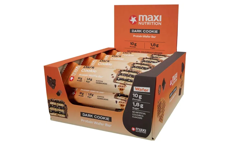 Maxi Nutrition Protein Waffle Bar – Dark Cookie Cookie, 12 x 39 g