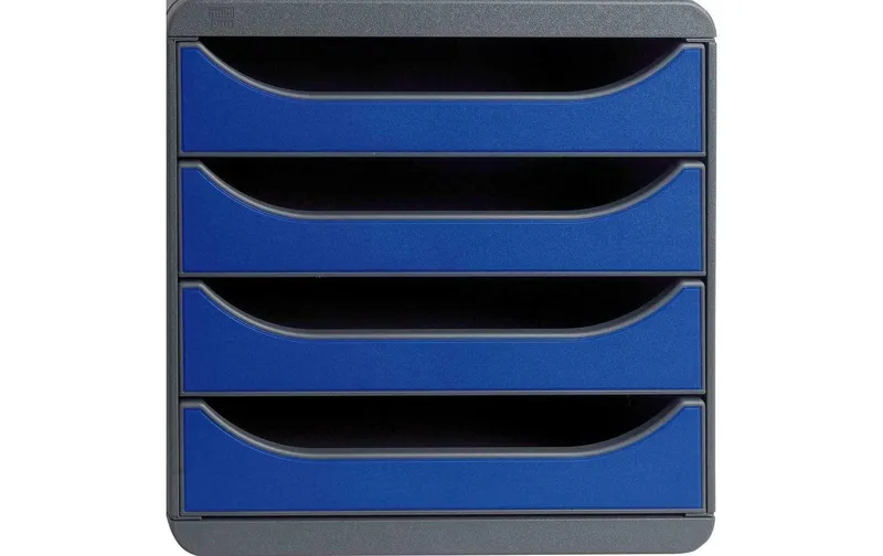Exacompta Schubladenbox Big Box 4 Schubladen, black / Königsblau