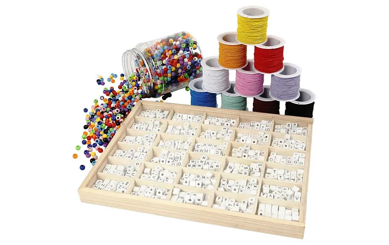 Creativ Company Buchstabenperlen Set pour Armbänder en Buchstaben-Perlen