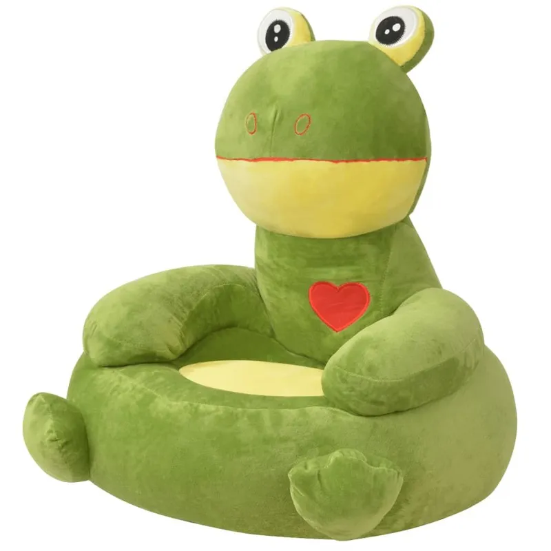 Plüsch-Kindersessel Frosch verde