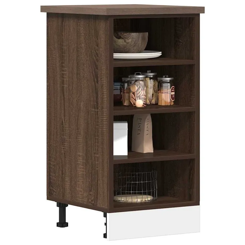 Unterschrank Riga Braun Eichen-Optik 40x44,5x81,5 cm Holzwerkstoff