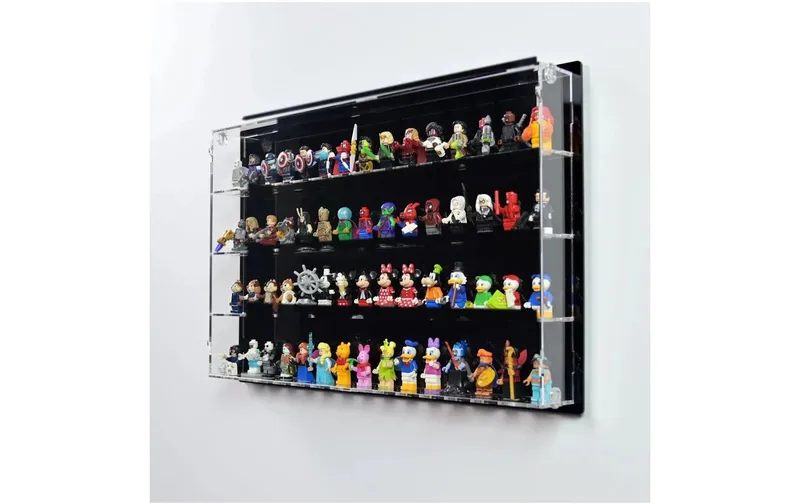 iDisplayit Baukasten Acryl-Wand-Display für 60 LEGO-Minifiguren