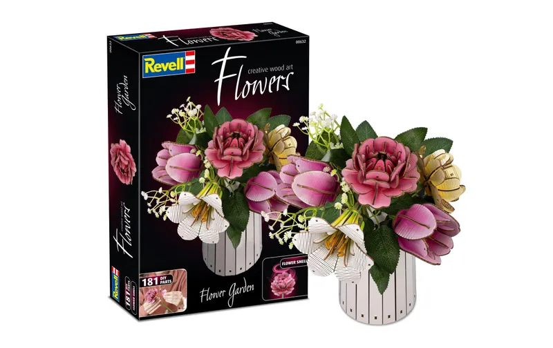 Revell Flower Garden Holz, con Vase e Duft