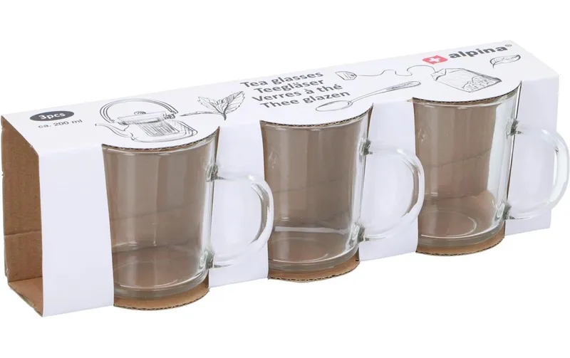 alpina Teeglas 3 pièces, transparent