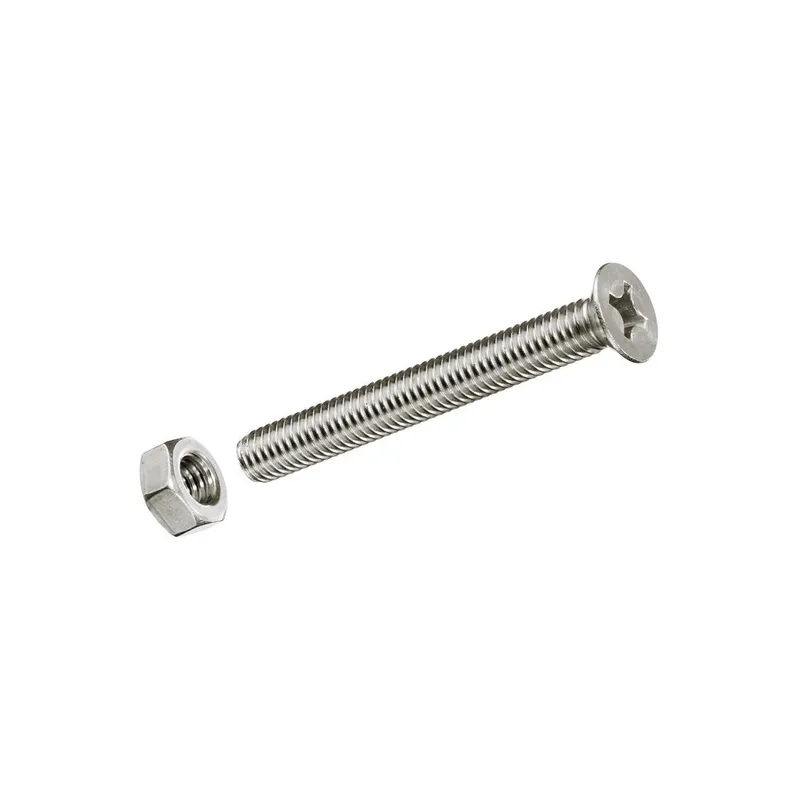 FTM Metrische Schrauben M 5 x 50 mm, mit Muttern, Stahl, 6 pièces