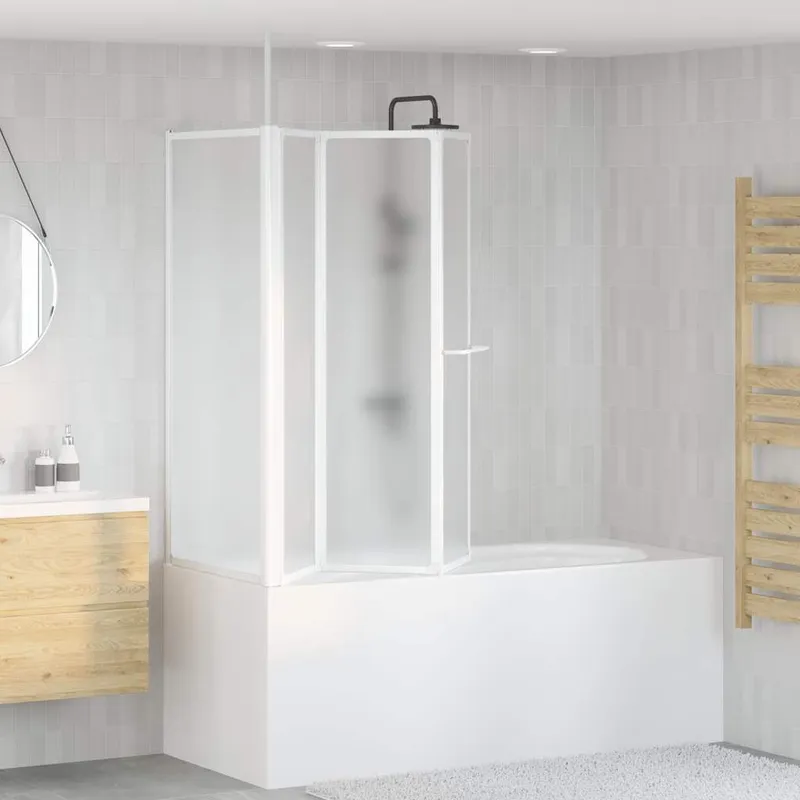 Duschwand L-Form 70x120x137 cm 4-teilig Faltbar