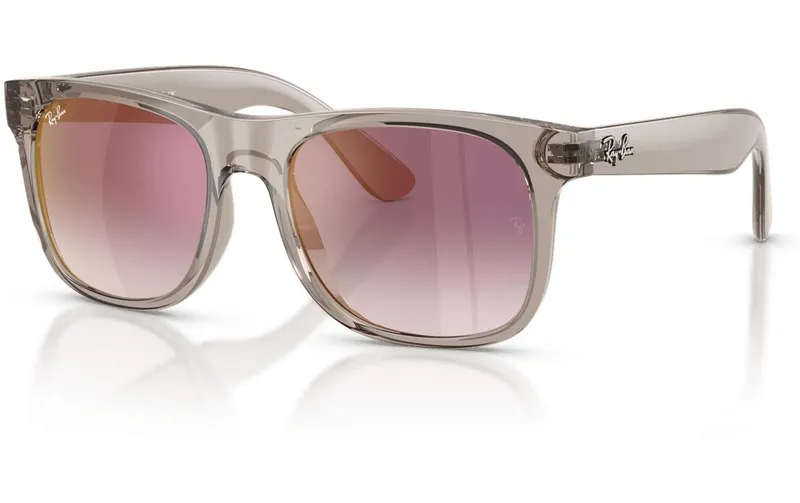 Ray-Ban Kinder-Sonnenbrille Junior Justin trasparentees grigio / rosso