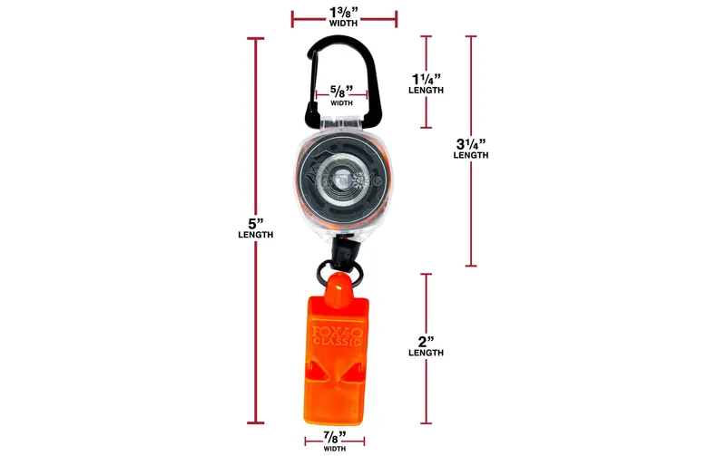 KEY-BAK Schlüsselanhänger WHISTLE SAFE Orange