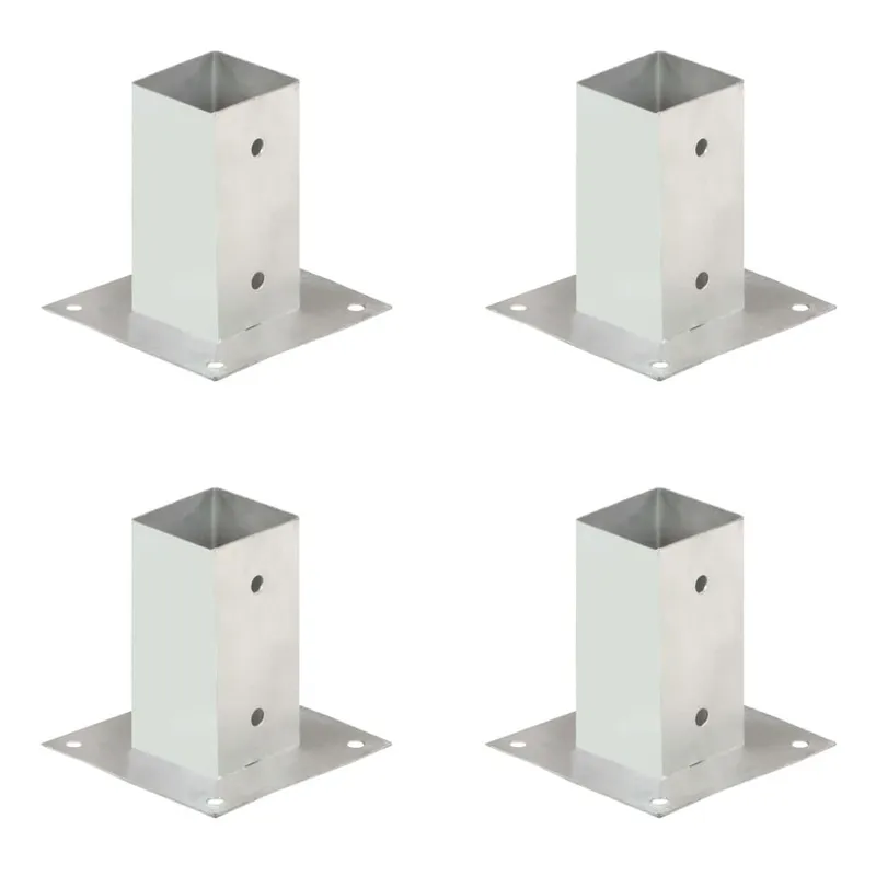 Pfostenanker 4 Stk. Verzinktes Metall 71 mm