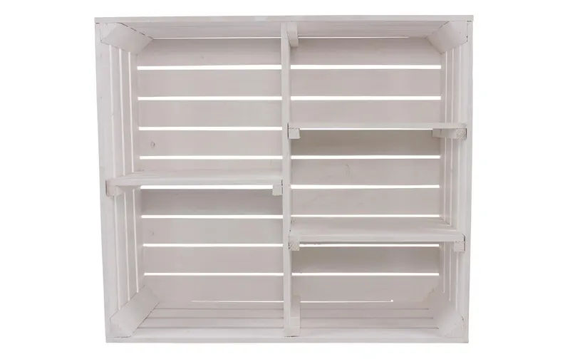 Holz Zollhaus Regal Vintage white, 77 x 68 cm