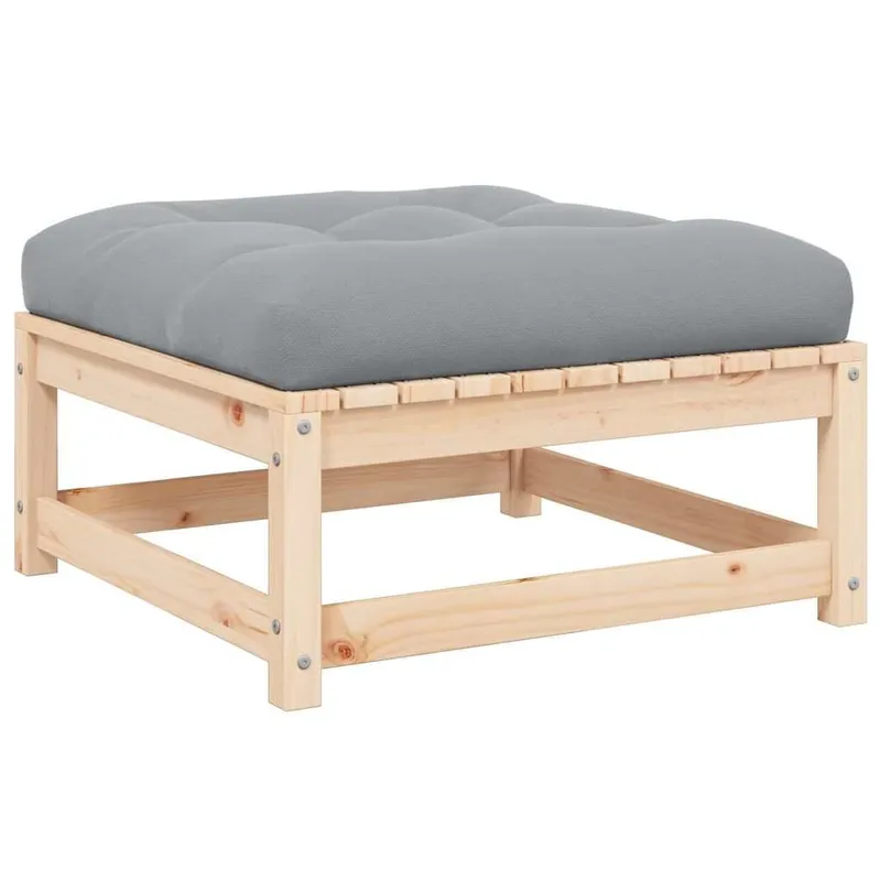 Garten-Fußhocker mit Kissen solid pine wood