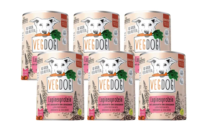 Vegdog Nassfutter Sensitive Lupinenprotein, 6 x 400g