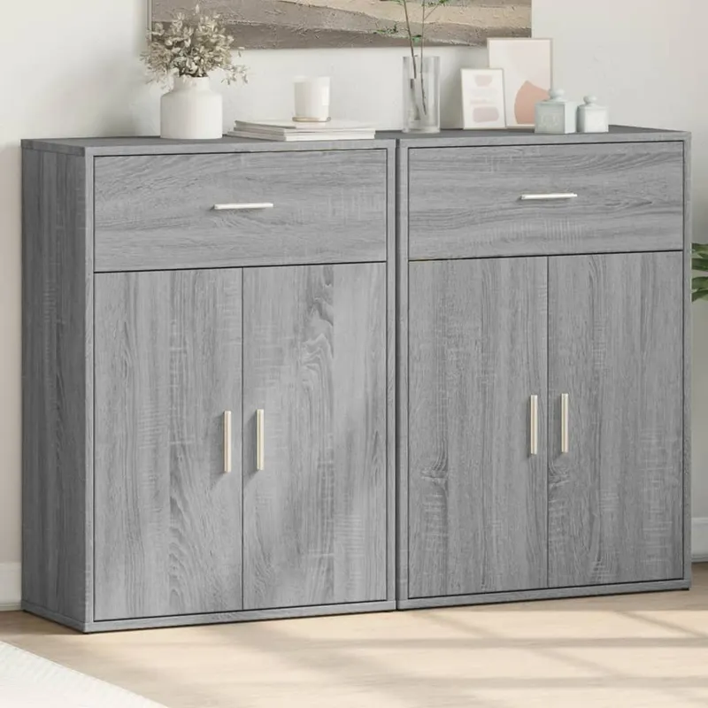 Sideboards 2 Stk. grigio Sonoma 60x30x84 cm derivato del legno