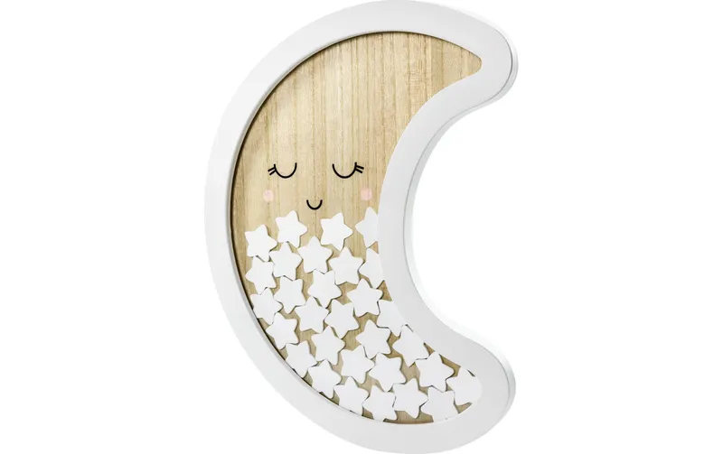 Partydeco Gästebuch Mond Weiss