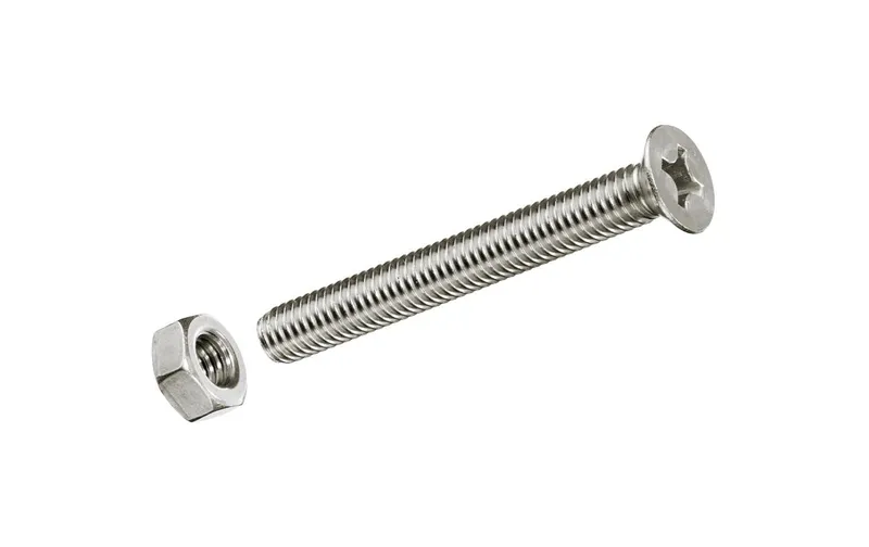 FTM Metrische Schrauben M 4 x 10 mm avec Muttern acier inoxydable, 8 Stk
