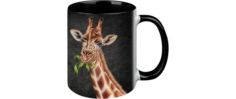 creanorm Tasse Giraffe Black Edition 330 ml, 1 pièces, noir