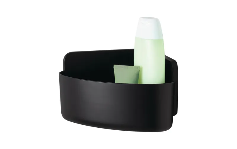 tesa Lavaa Eck-Duschkorb S, black